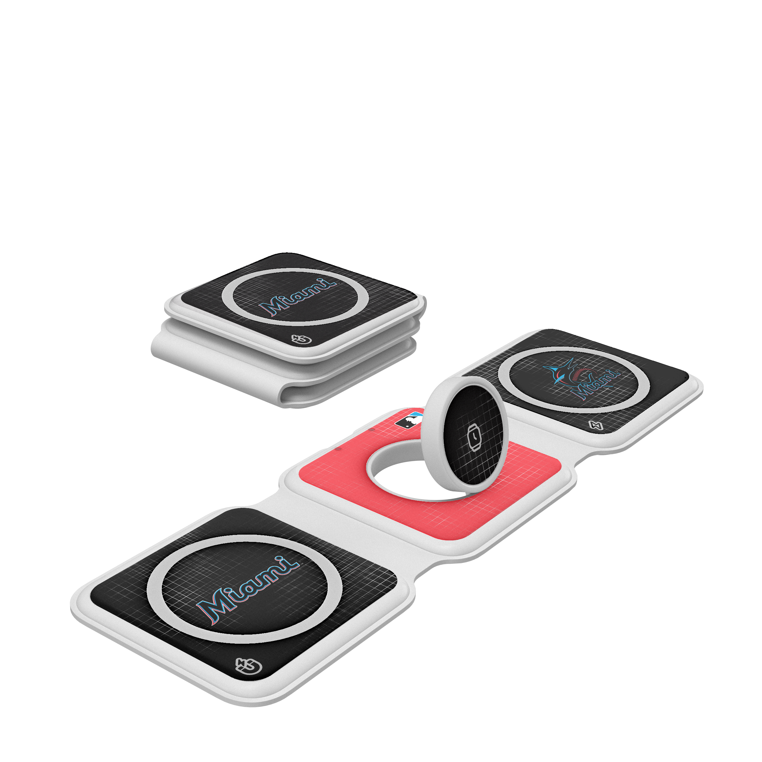 Miami Marlins Hatch Foldable 3 in 1 Charger