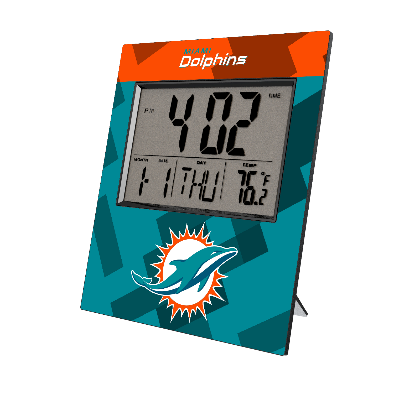 Miami Dolphins Color Block Wall Clock