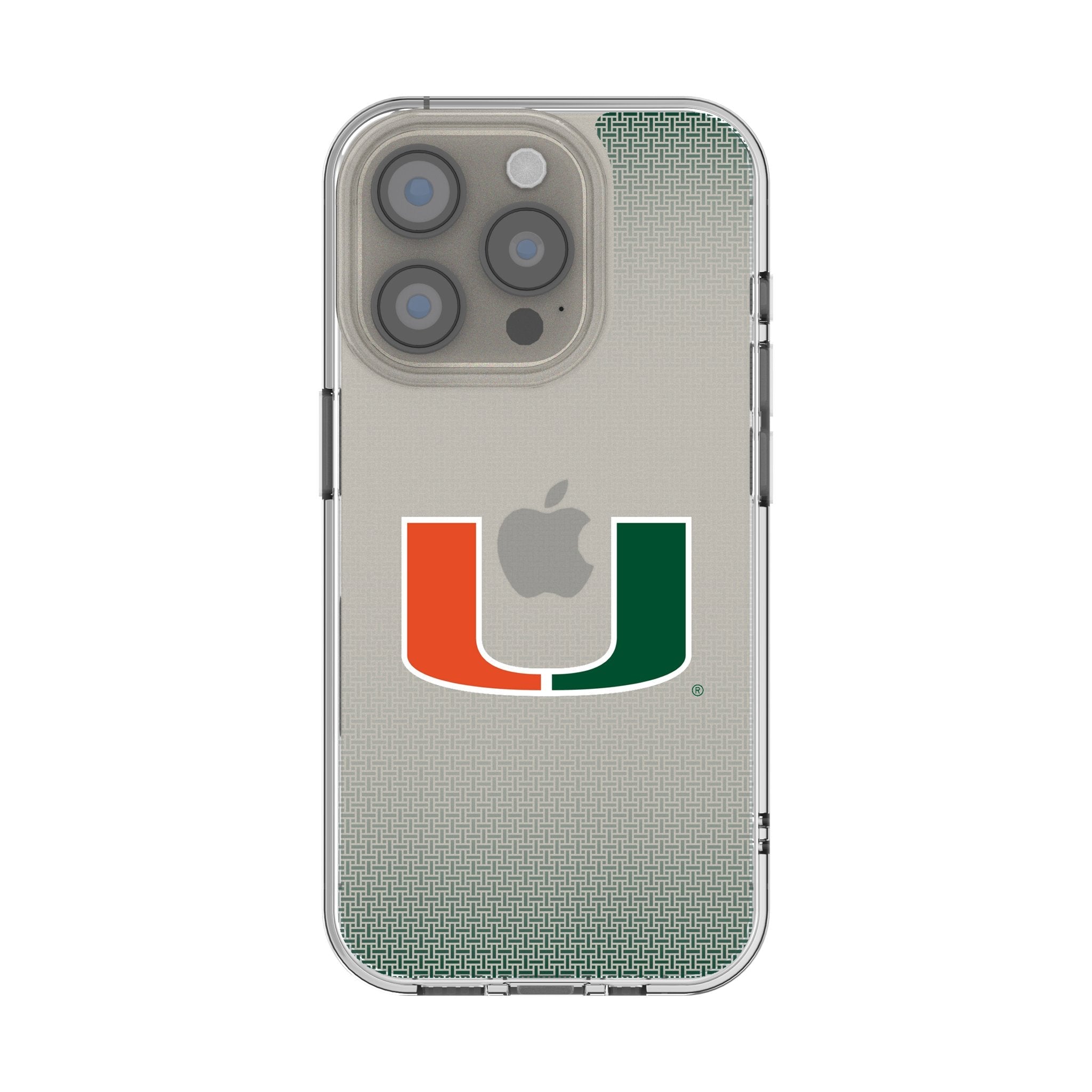 Miami Hurricanes Linen Clear Phone Case
