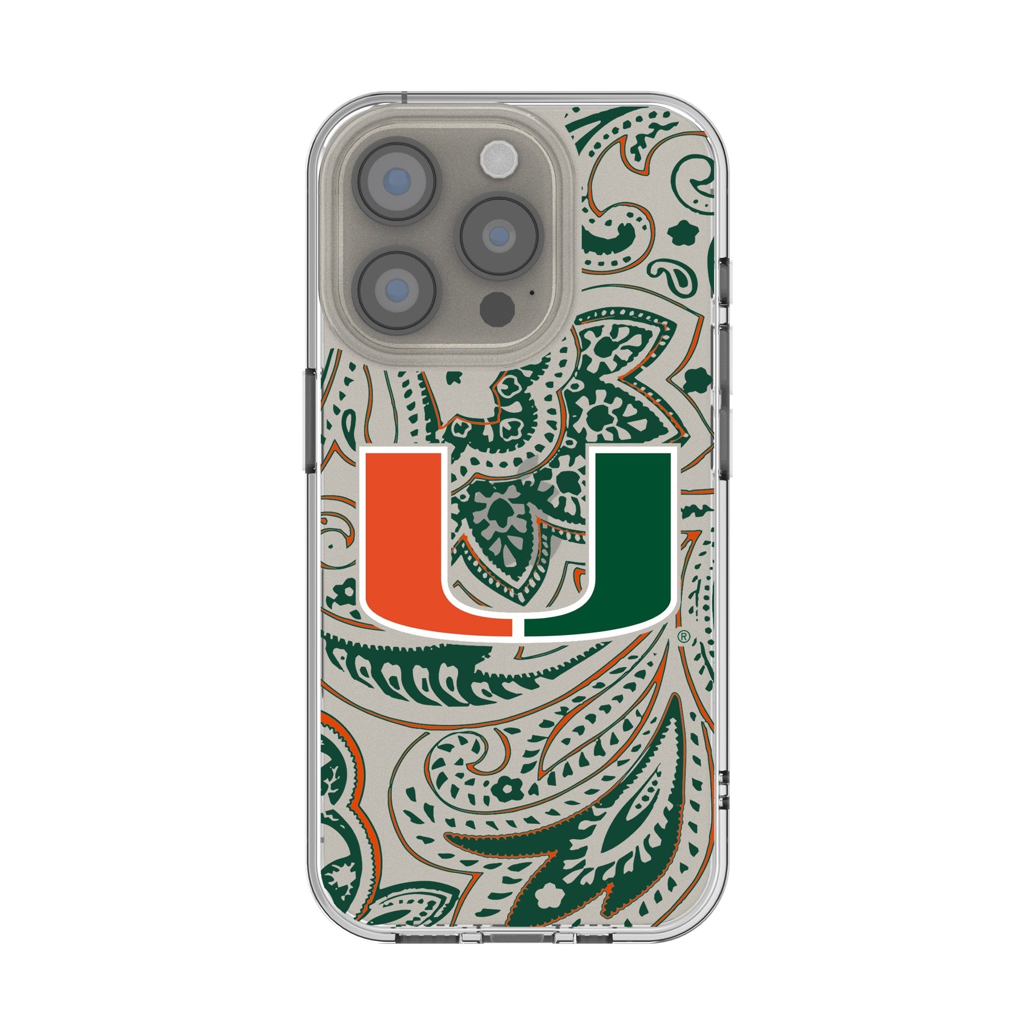 Miami Hurricanes Paisley Clear Case