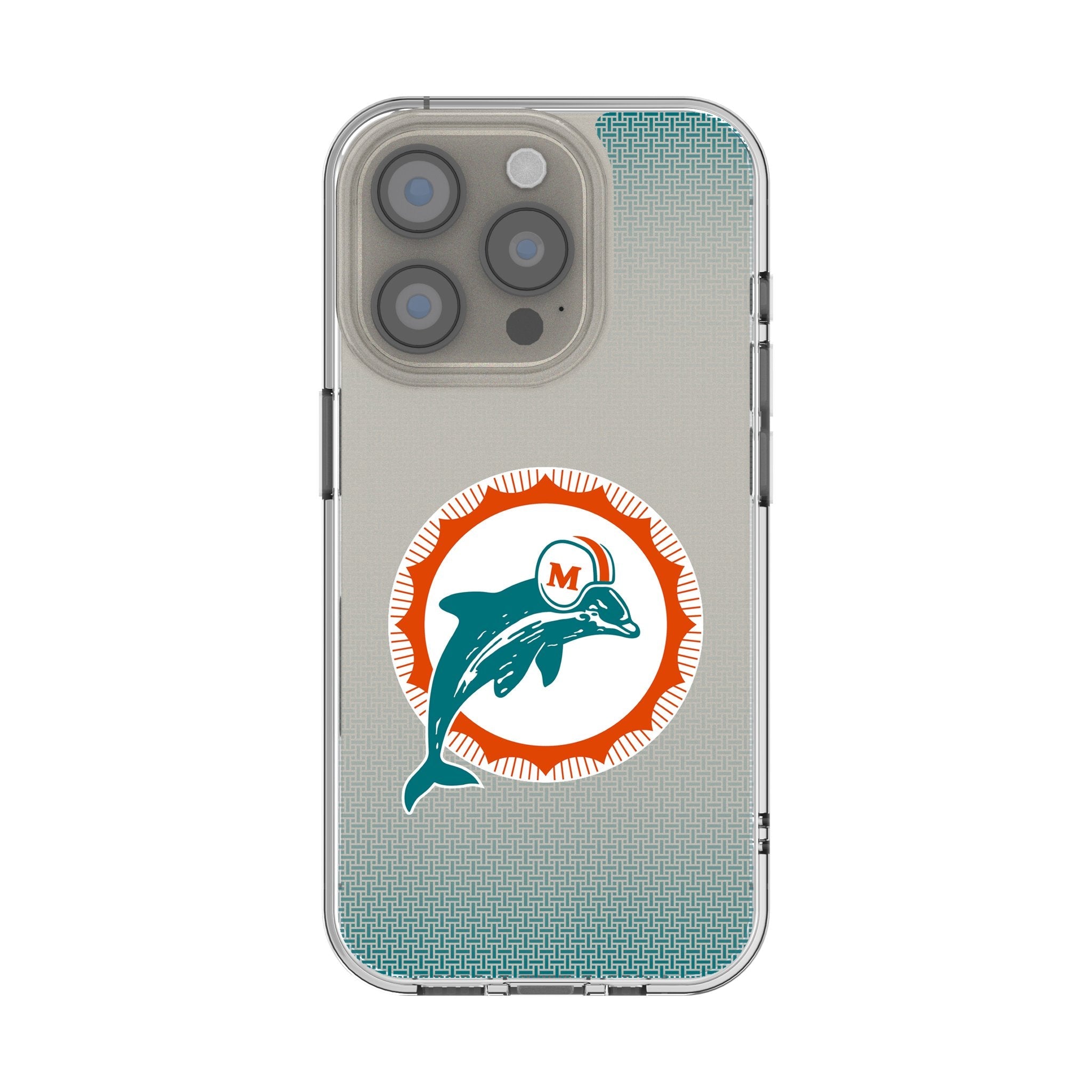 Miami Dolphins 1966-1973 Historic Collection Linen Clear Phone Case