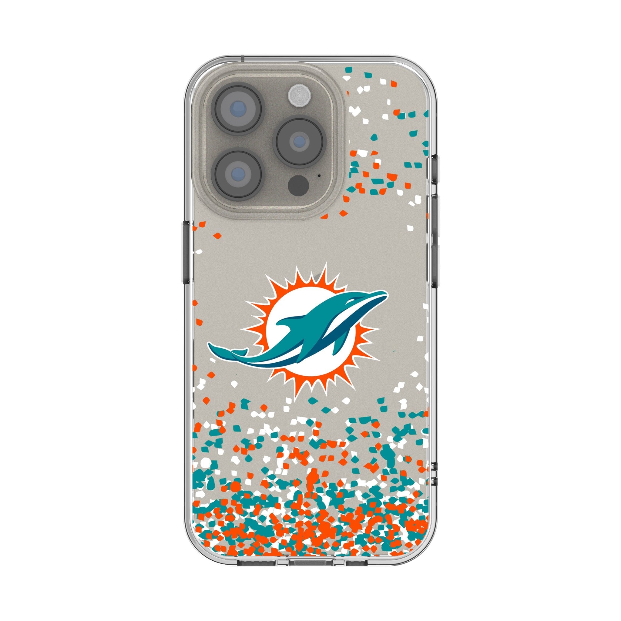 Miami Dolphins Confetti Clear Case