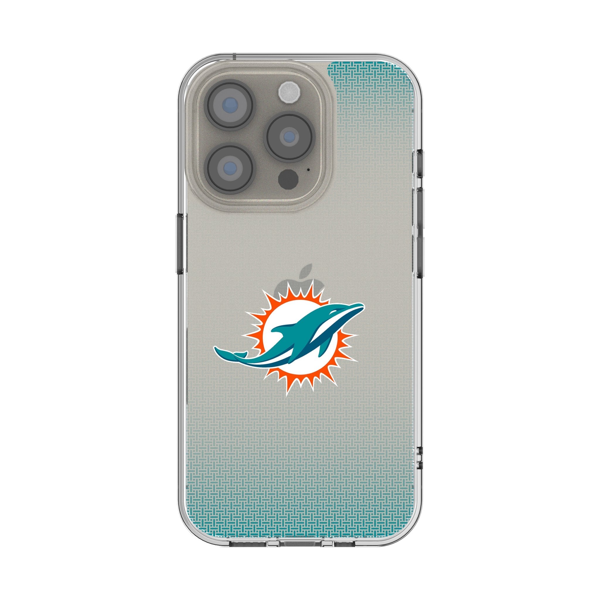Miami Dolphins Linen Clear Phone Case