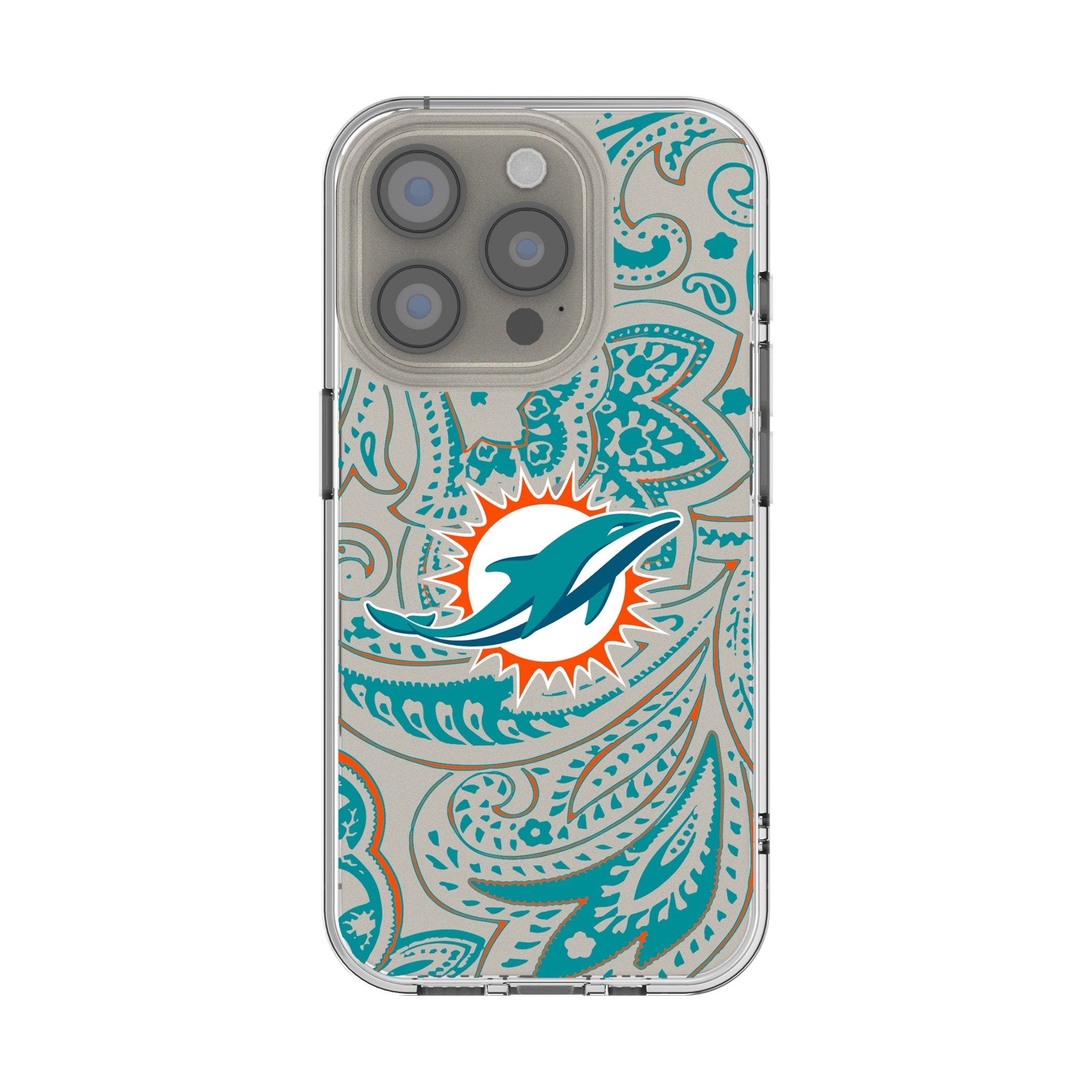 Miami Dolphins Paisley Clear Case
