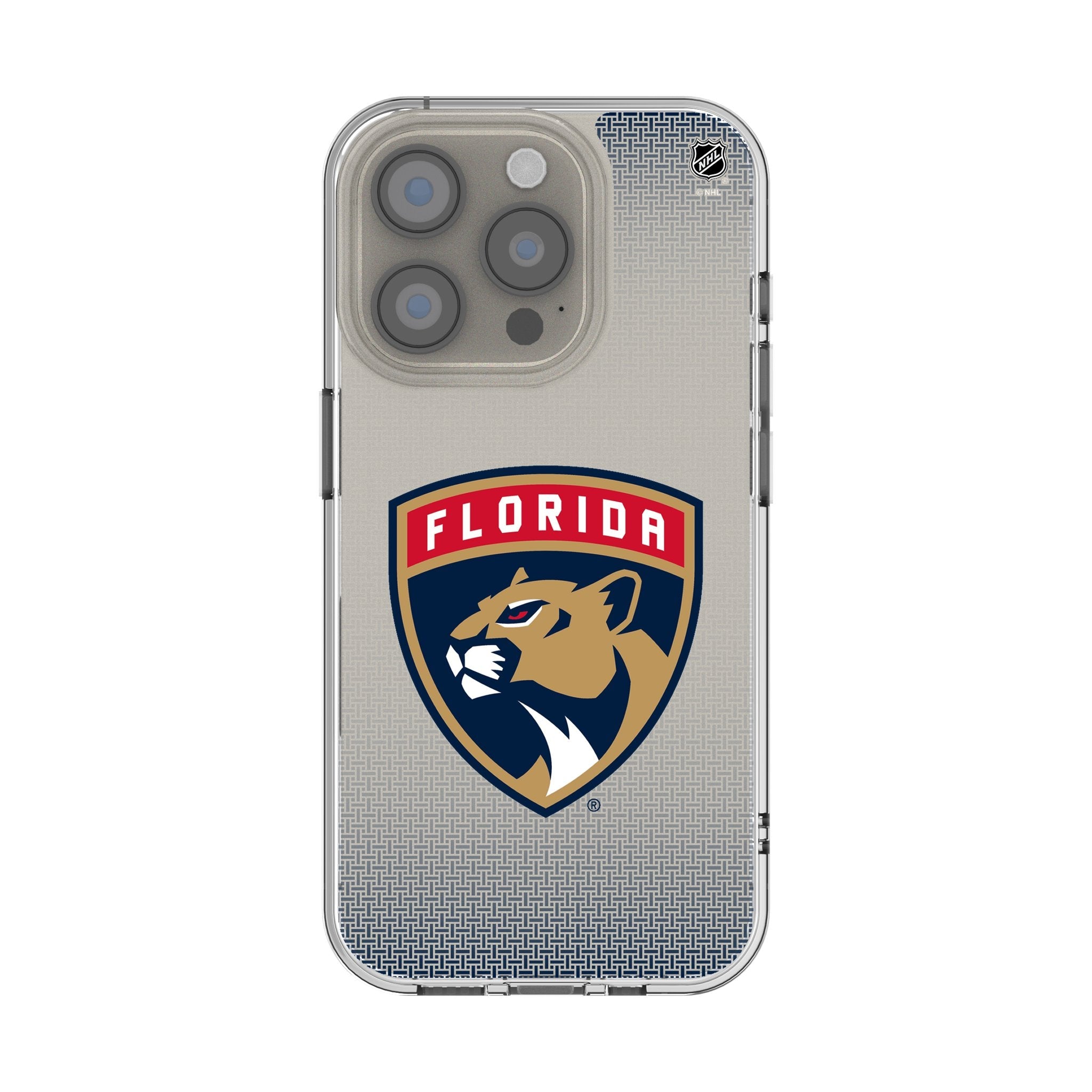 Florida Panthers Linen Clear Phone Case
