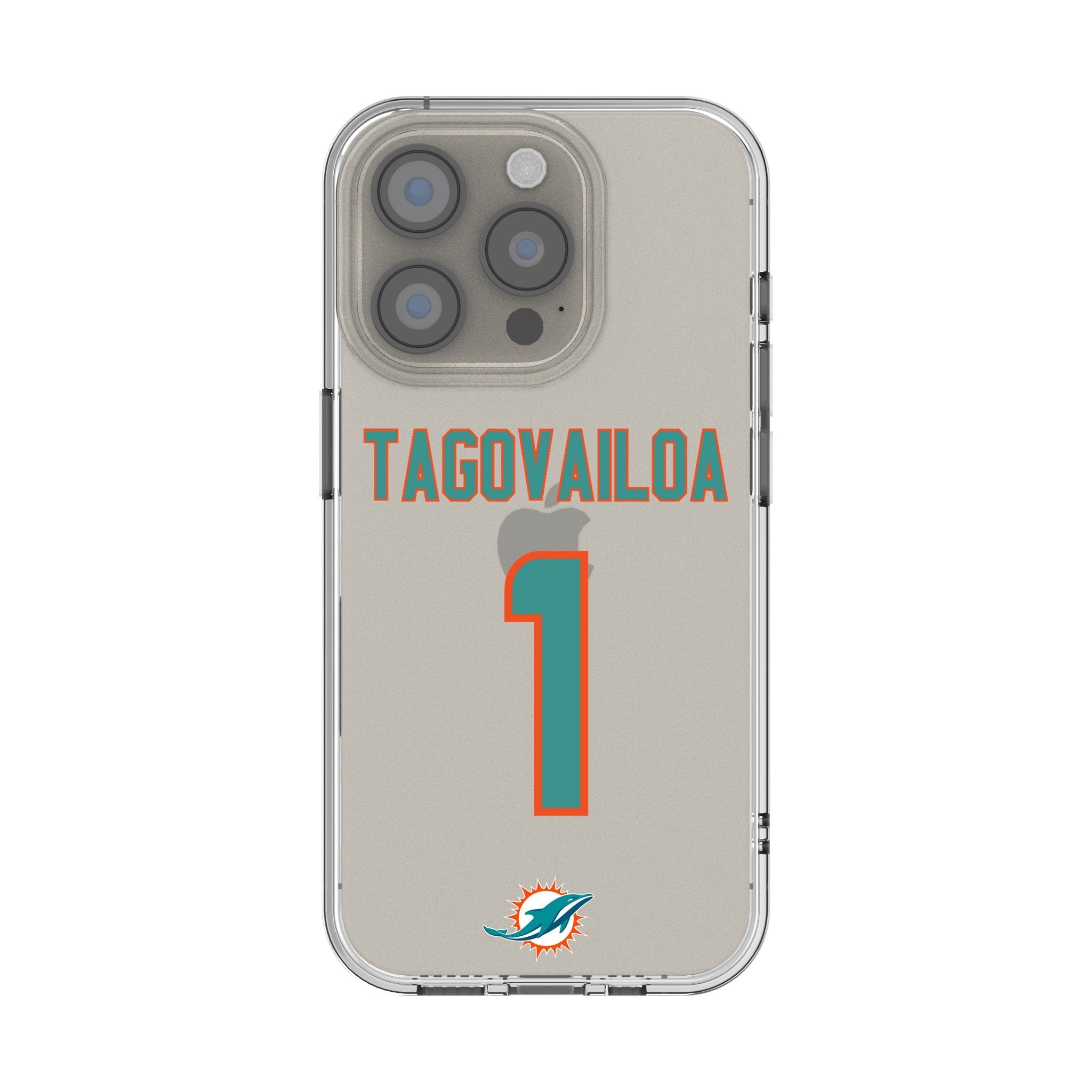Tua Tagovailoa Miami Dolphins 1 Ready Clear Phone Case
