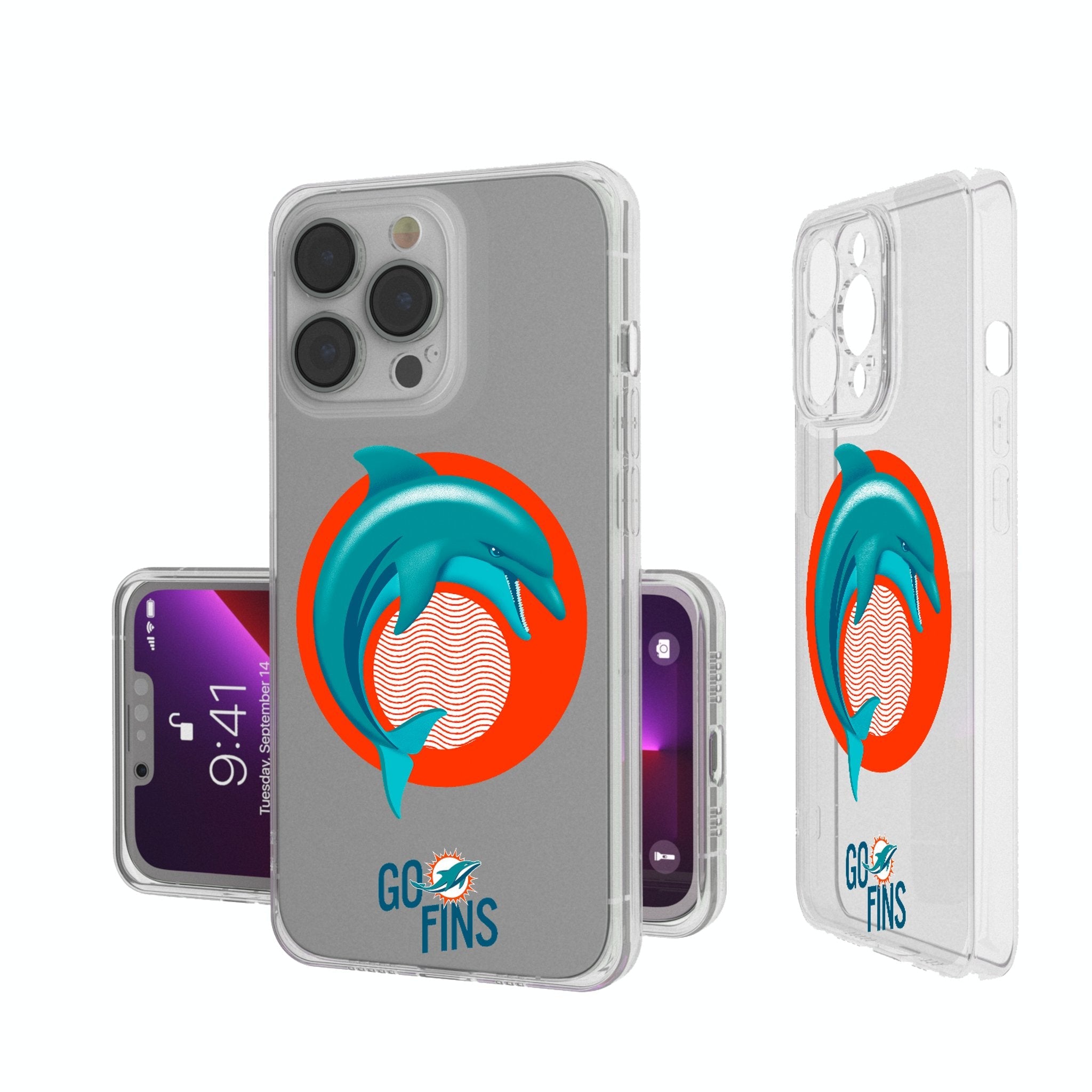 Miami Dolphins 2024 Illustrated Limited Edition Clear Phone Case