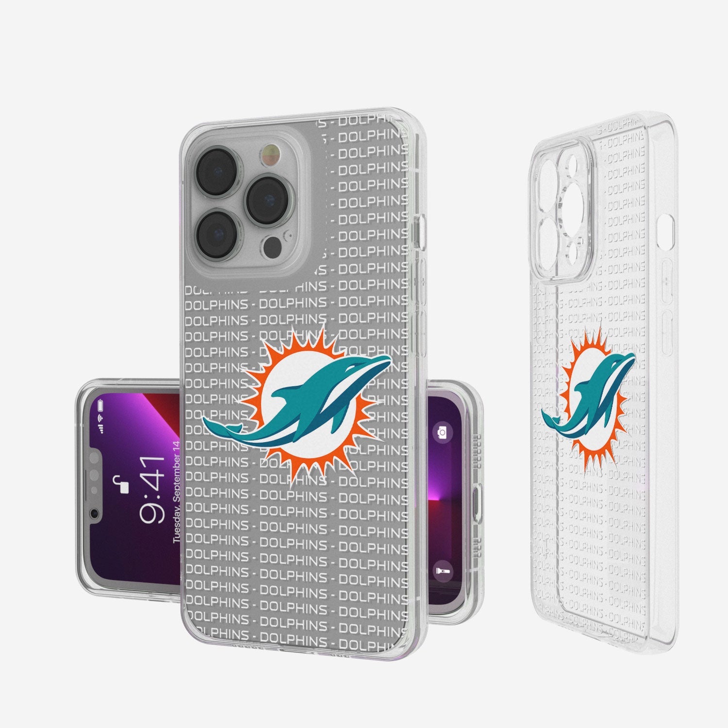 Miami Dolphins Blackletter Clear Case