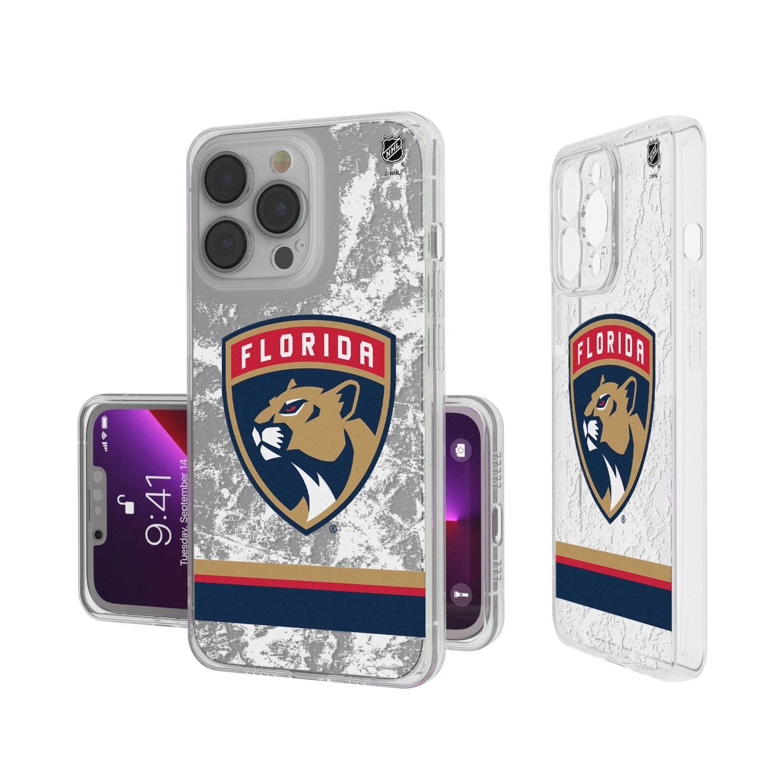 Florida Panthers Ice Stripe Clear Case