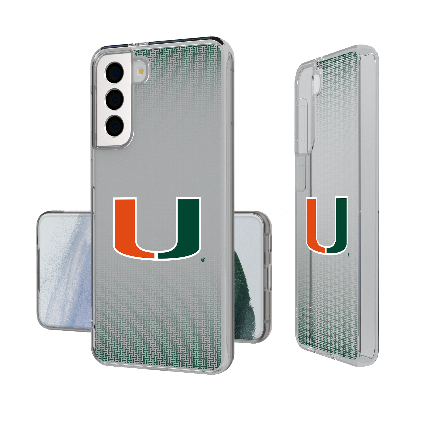 Miami Hurricanes Linen Clear Phone Case
