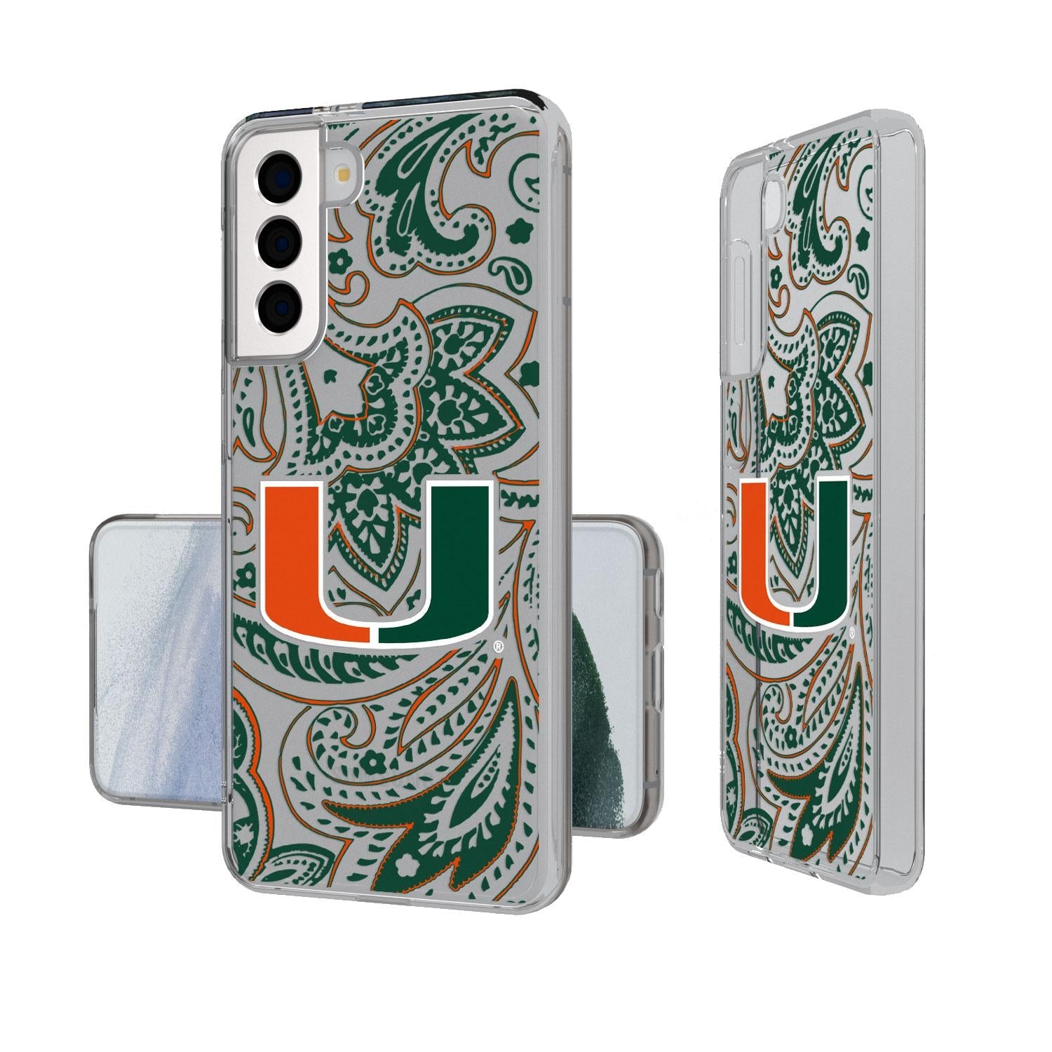 Miami Hurricanes Paisley Clear Case