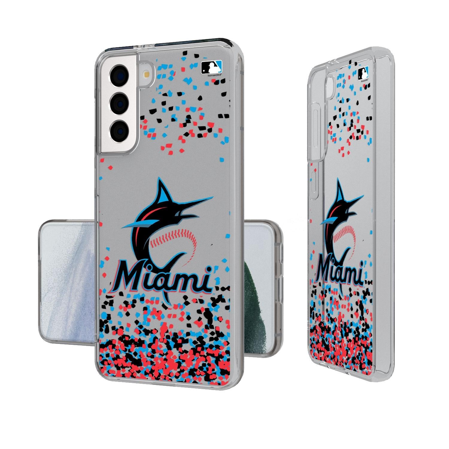 Miami Marlins Confetti Clear Case