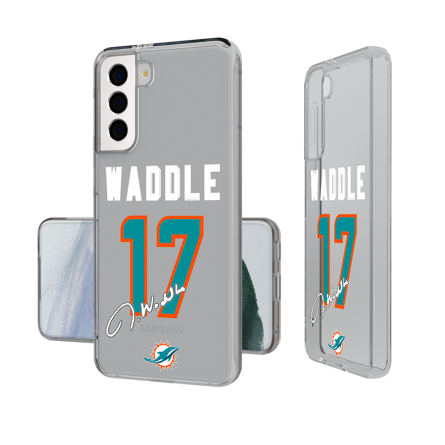 Jaylen Waddle Miami Dolphins 17 Ready Clear Phone Case