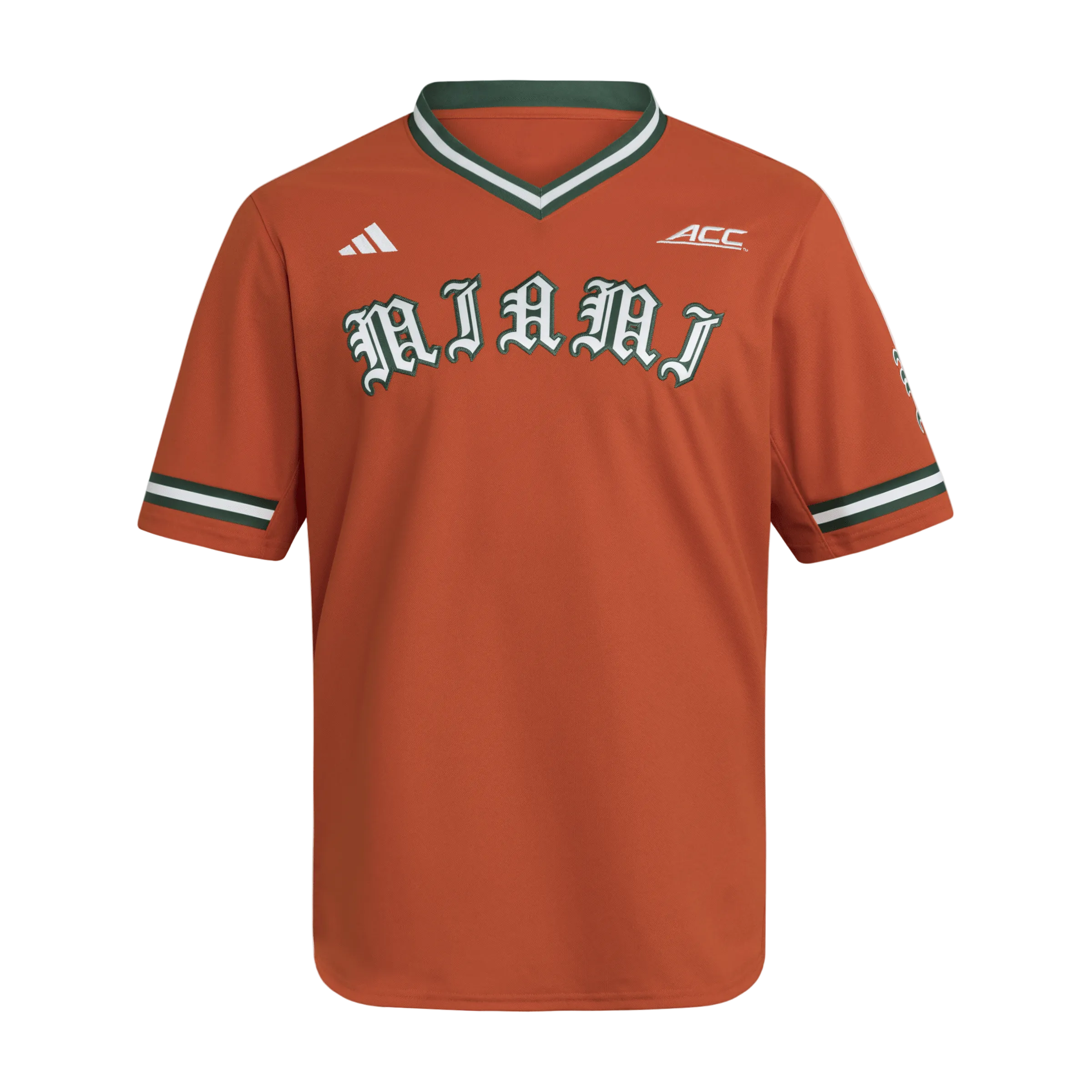 adidas Miami Collegiate Orange V-Neck Jersey