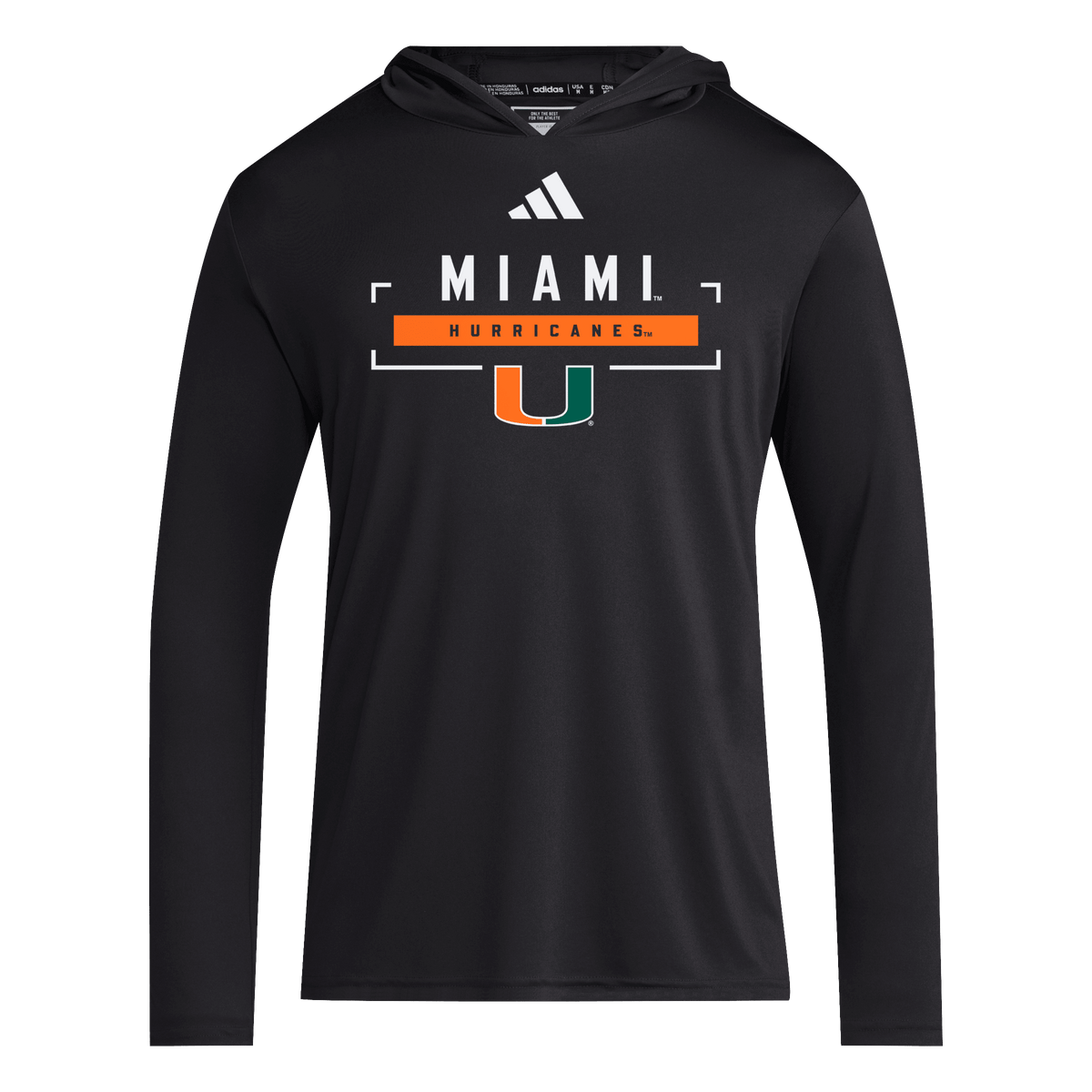 Miami Hurricanes adidas 2026 D4T L/S Training Hoodie - Black