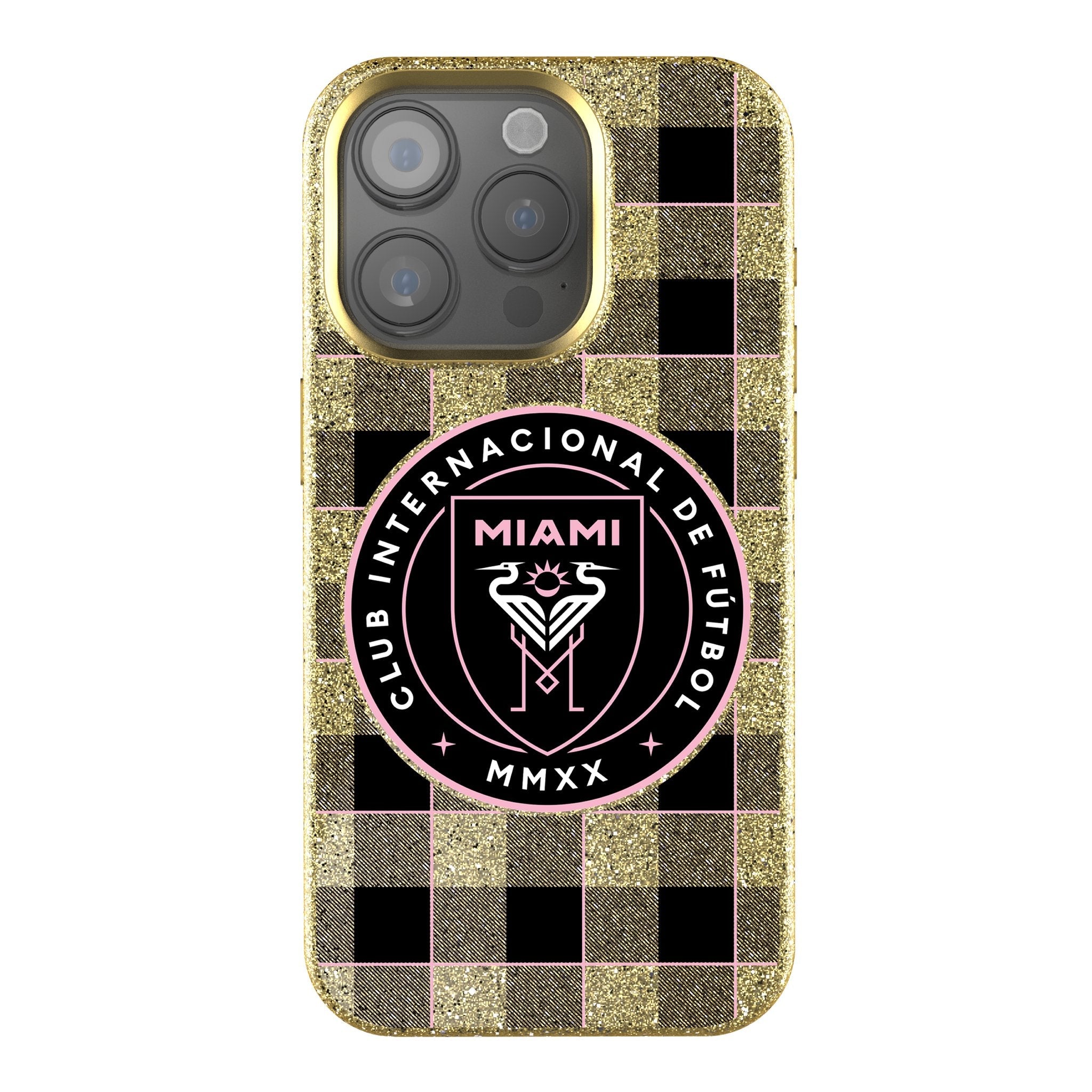 Inter Miami CF Plaid Bling Phone Case