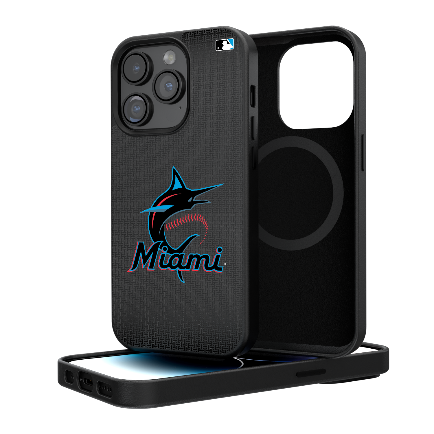 Miami Marlins Linen Magnetic Phone Case