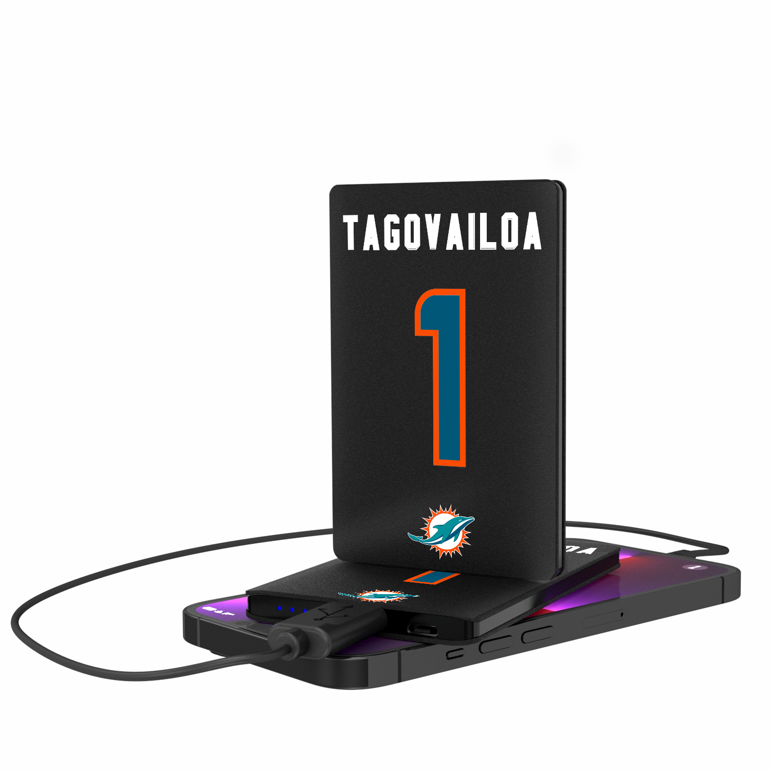 Tua Tagovailoa Miami Dolphins 1 Ready 2500mAh Credit Card Powerbank
