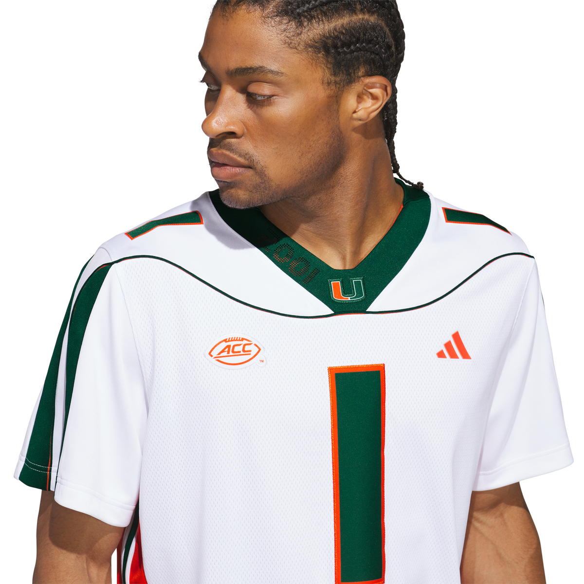 Miami Hurricanes adidas 2001 25th Anniversary Premium Jersey - White