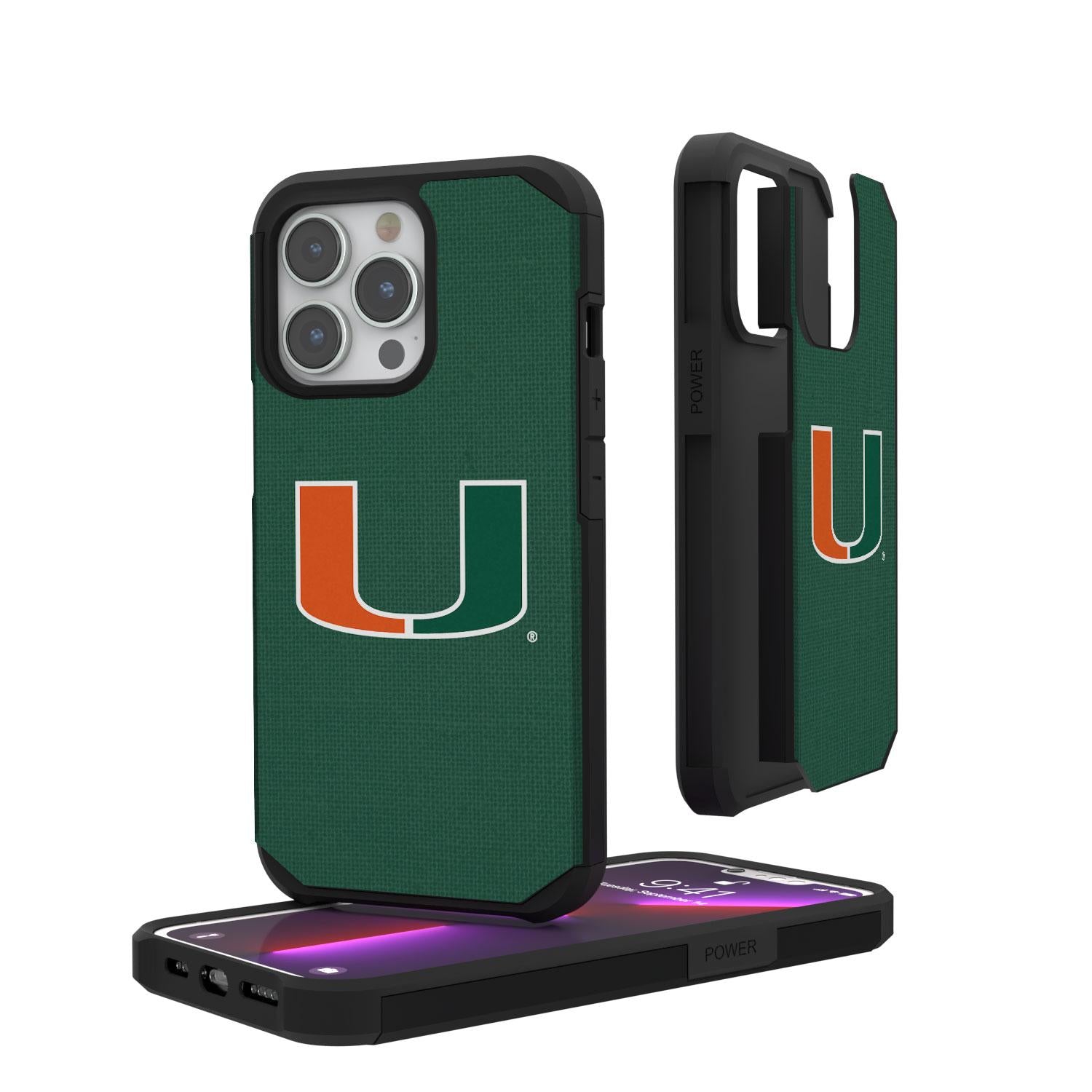 Miami Hurricanes Solid Rugged Case Miami Hurricanes Solid Rugged Case