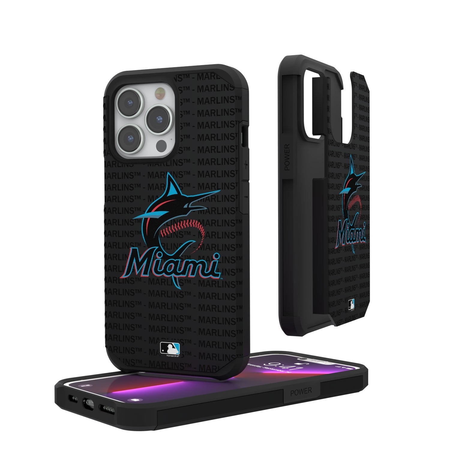 Miami Marlins Blackletter Rugged Case