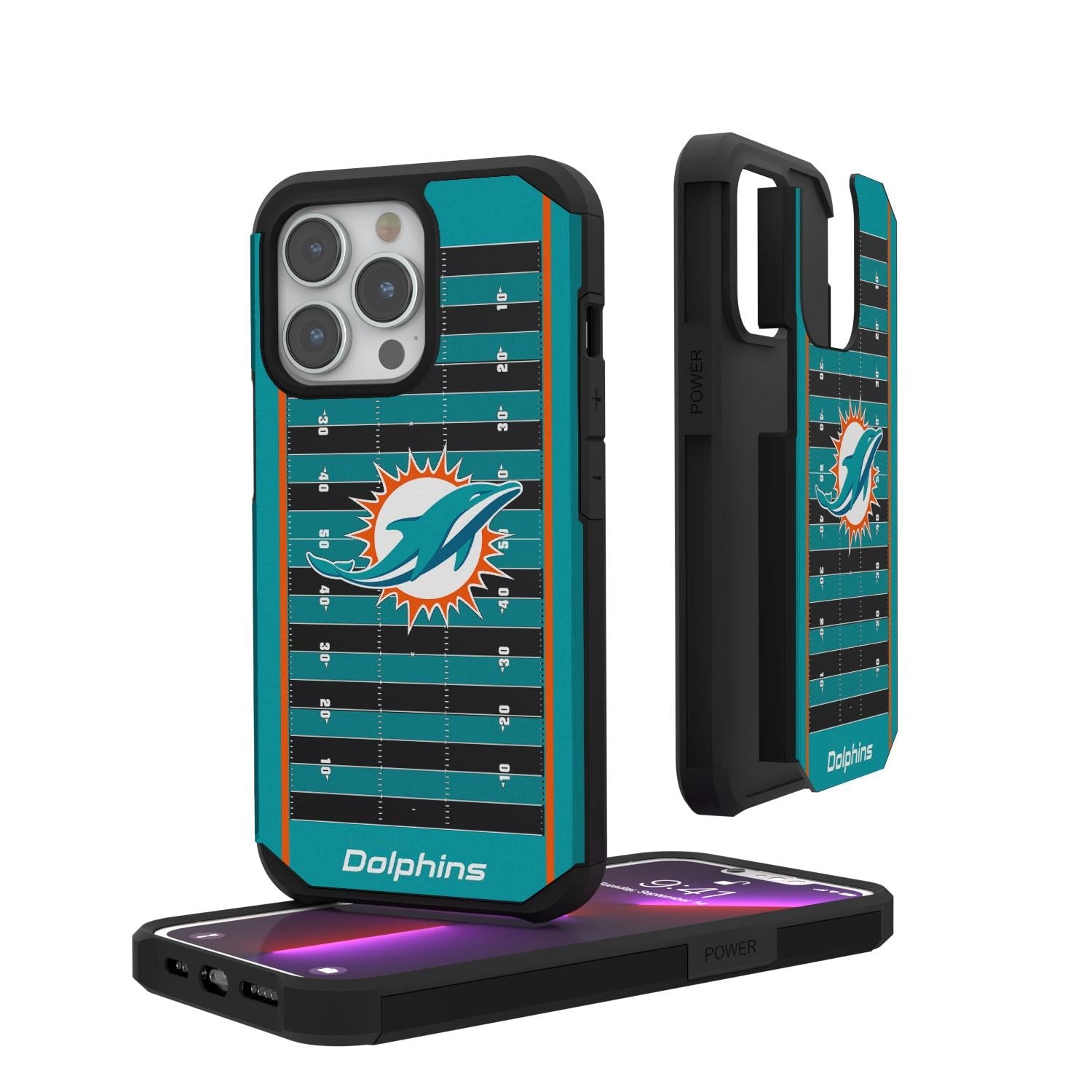 Miami Dolphins Football Field Rugged Case