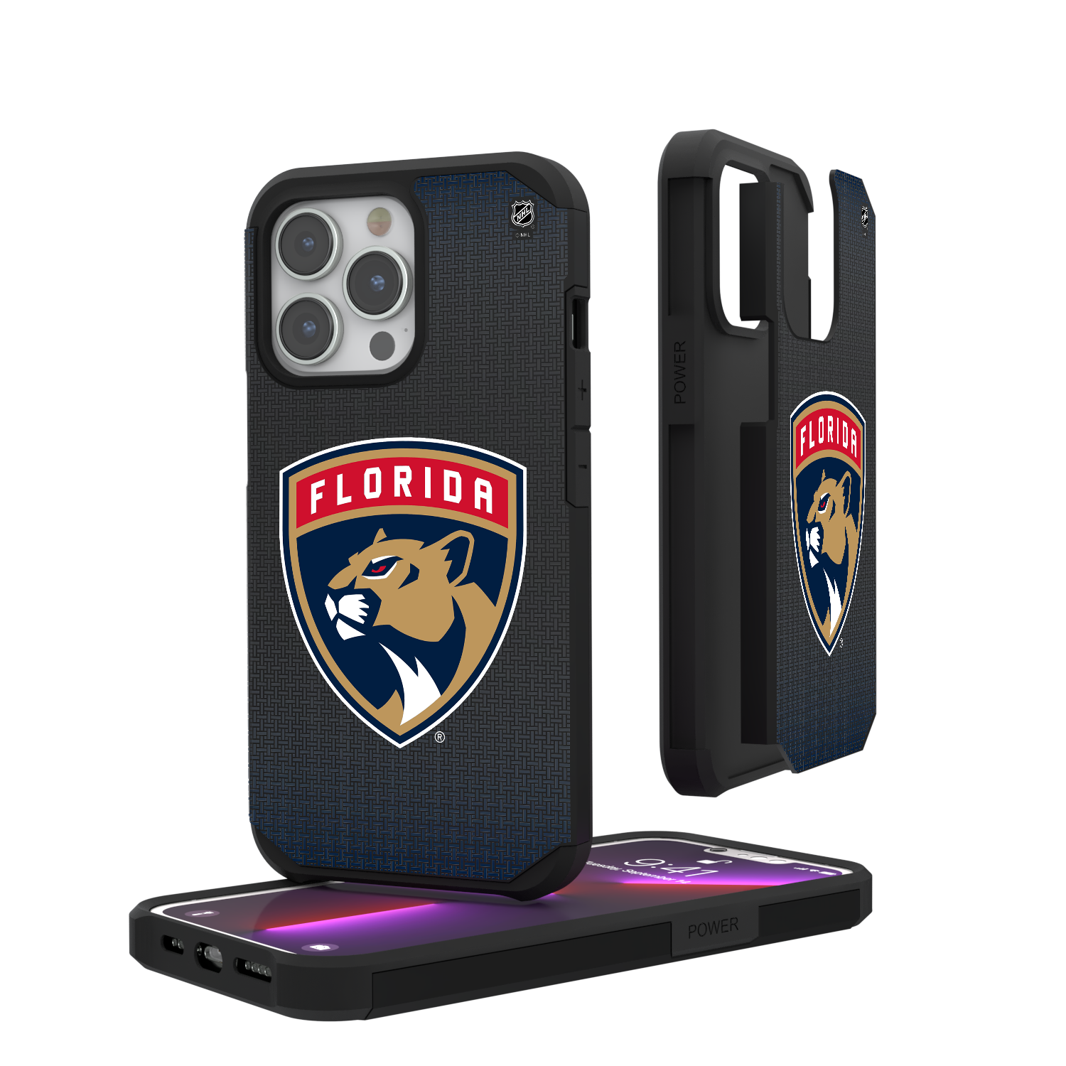 Florida Panthers Linen Rugged Phone Case