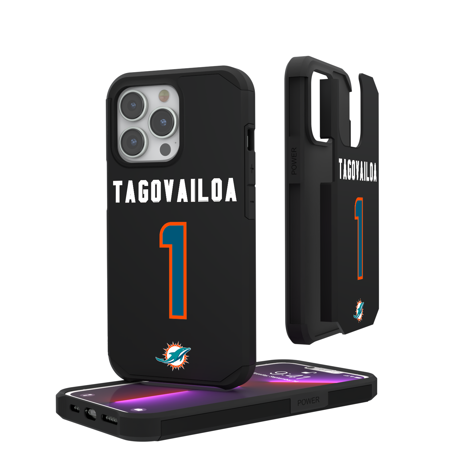 Tua Tagovailoa Miami Dolphins 1 Ready Rugged Phone Case