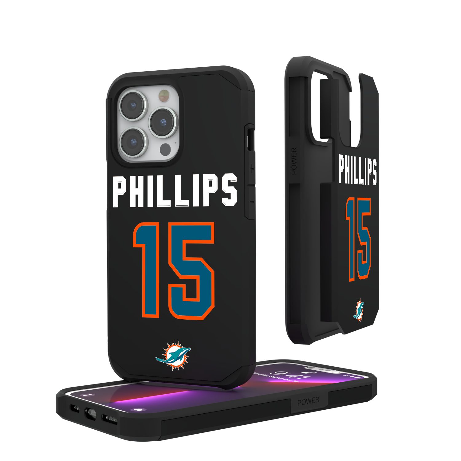 Jaelan Phillips Miami Dolphins 15 Ready Rugged Phone Case