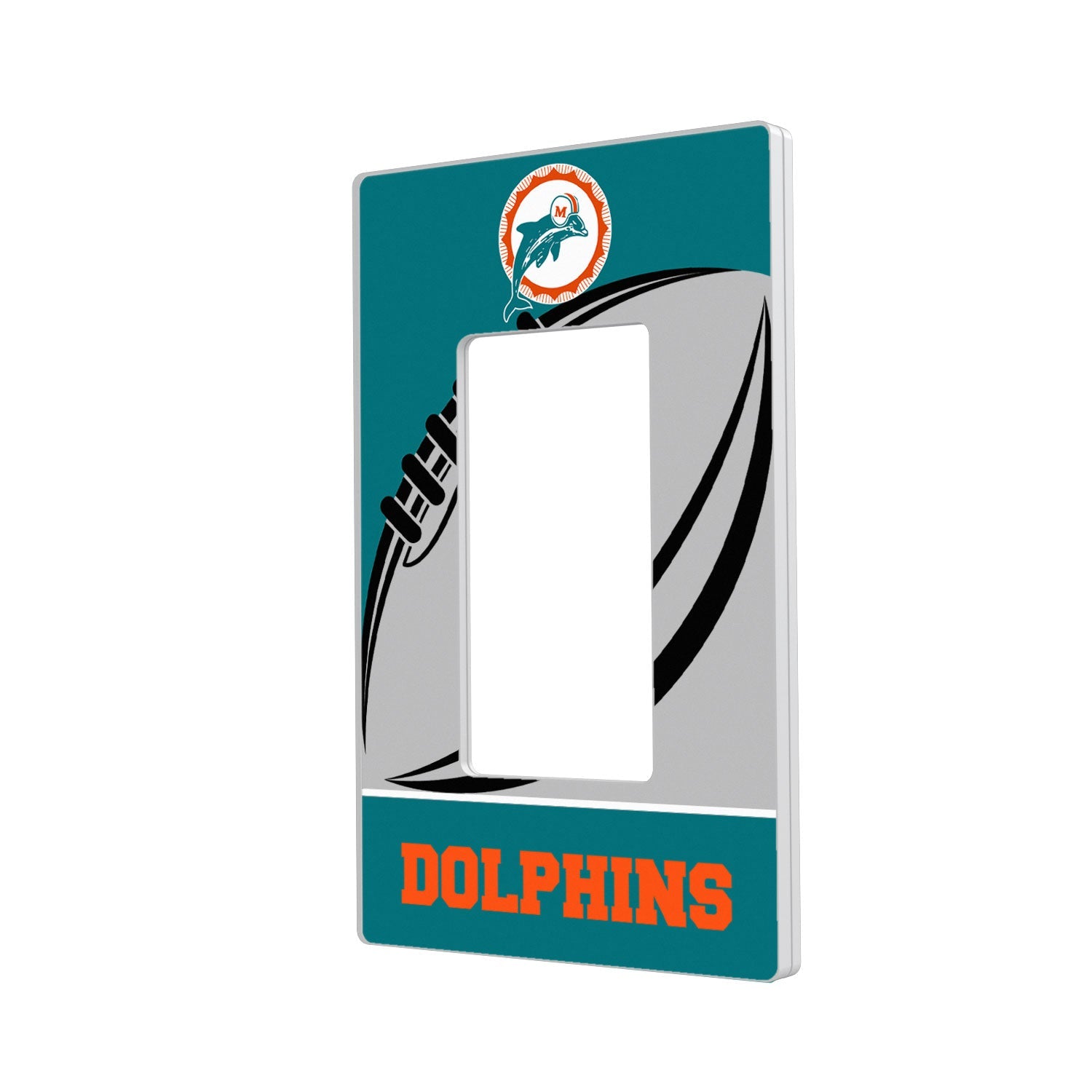 Miami Dolphins 1966-1973 Historic Collection Passtime Hidden-Screw Light Switch Plate