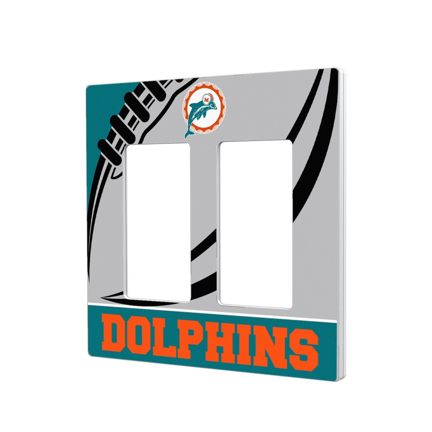Miami Dolphins 1966-1973 Historic Collection Passtime Hidden-Screw Light Switch Plate