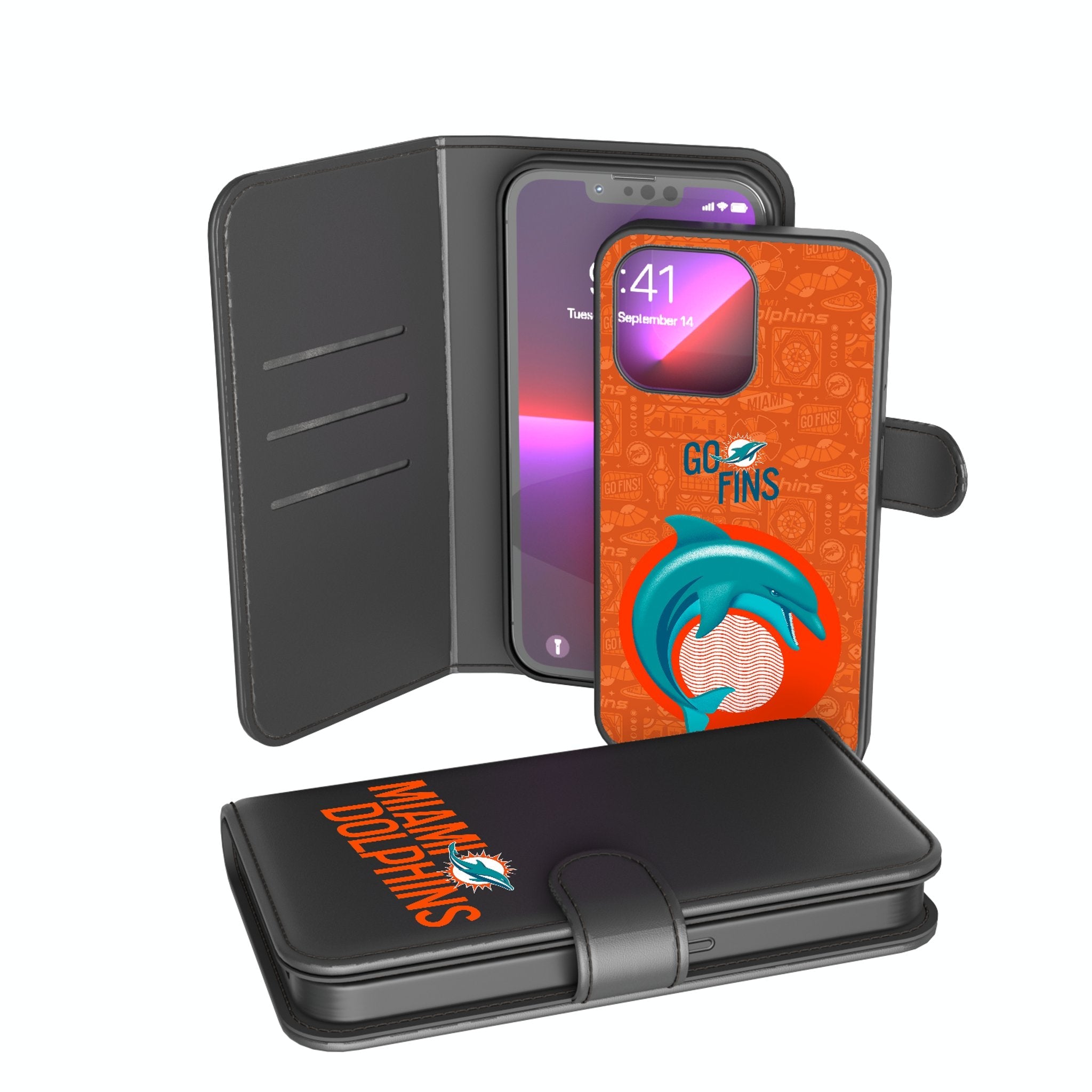 Miami Dolphins 2024 Illustrated Limited Edition Wallet Phone Case