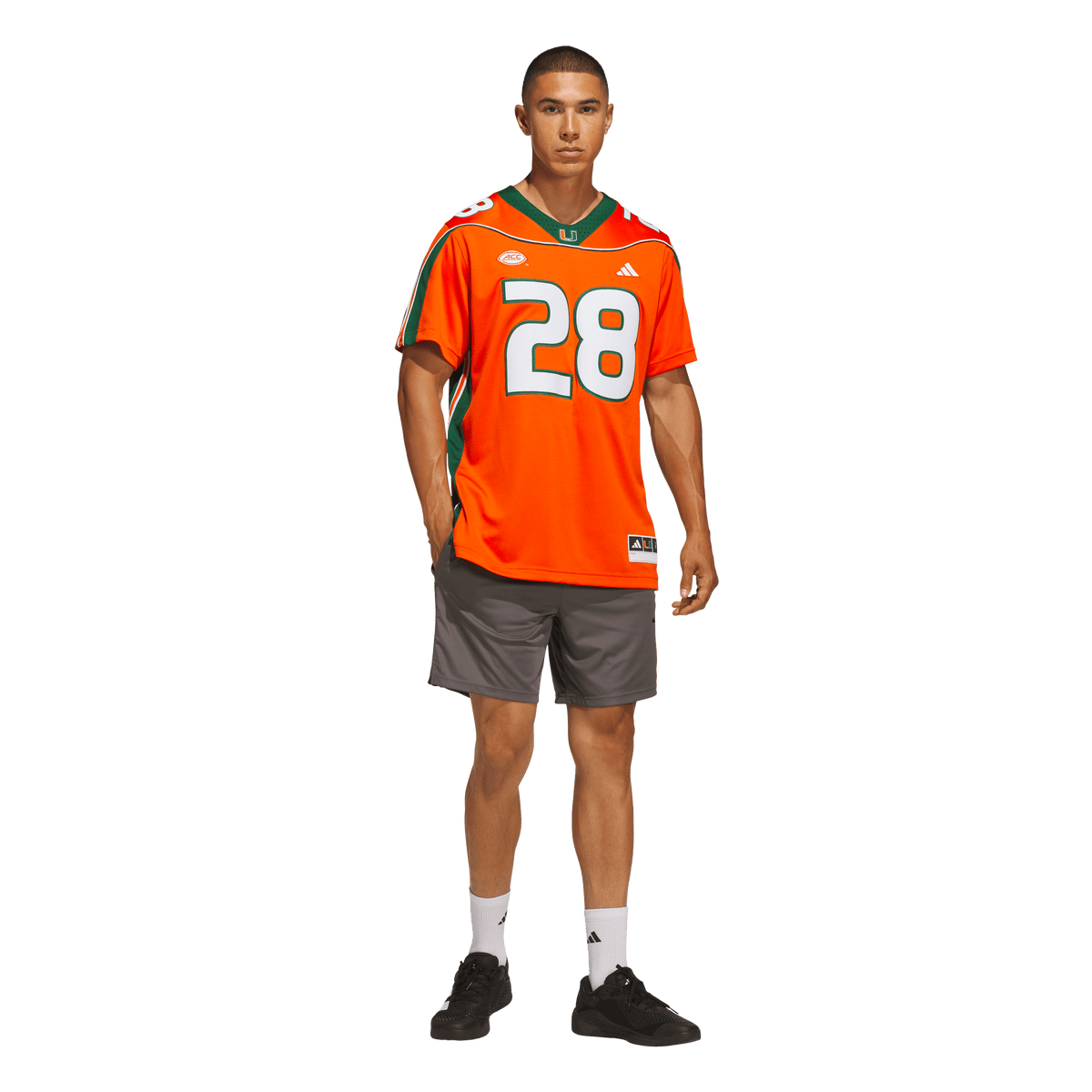 Miami Hurricanes adidas Clinton Portis 2001 25th Anniversary Premium Jersey - Orange