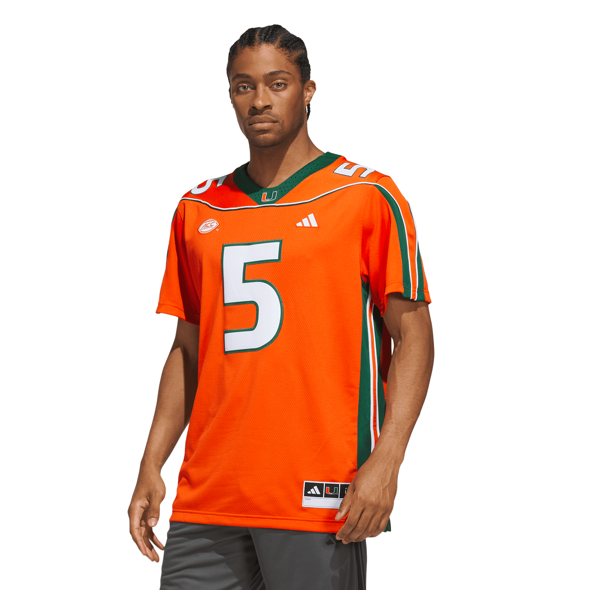 Miami Hurricanes adidas Andre Johnson 2001 25th Anniversary Premium Jersey - Orange