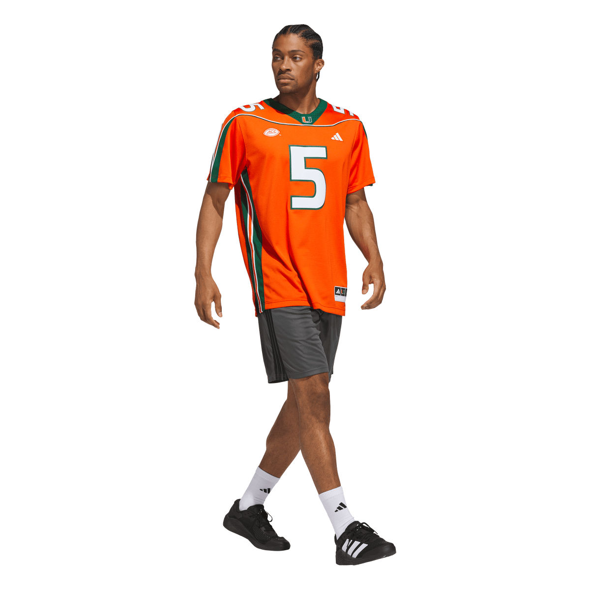Miami Hurricanes adidas Andre Johnson 2001 25th Anniversary Premium Jersey - Orange