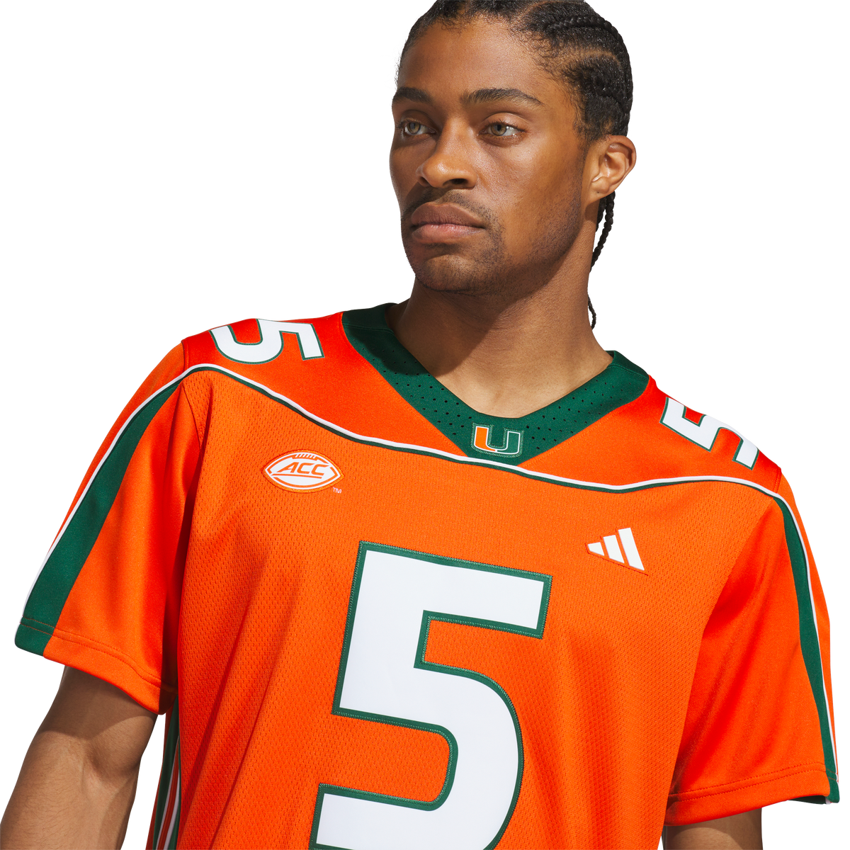 Miami Hurricanes adidas Andre Johnson 2001 25th Anniversary Premium Jersey - Orange