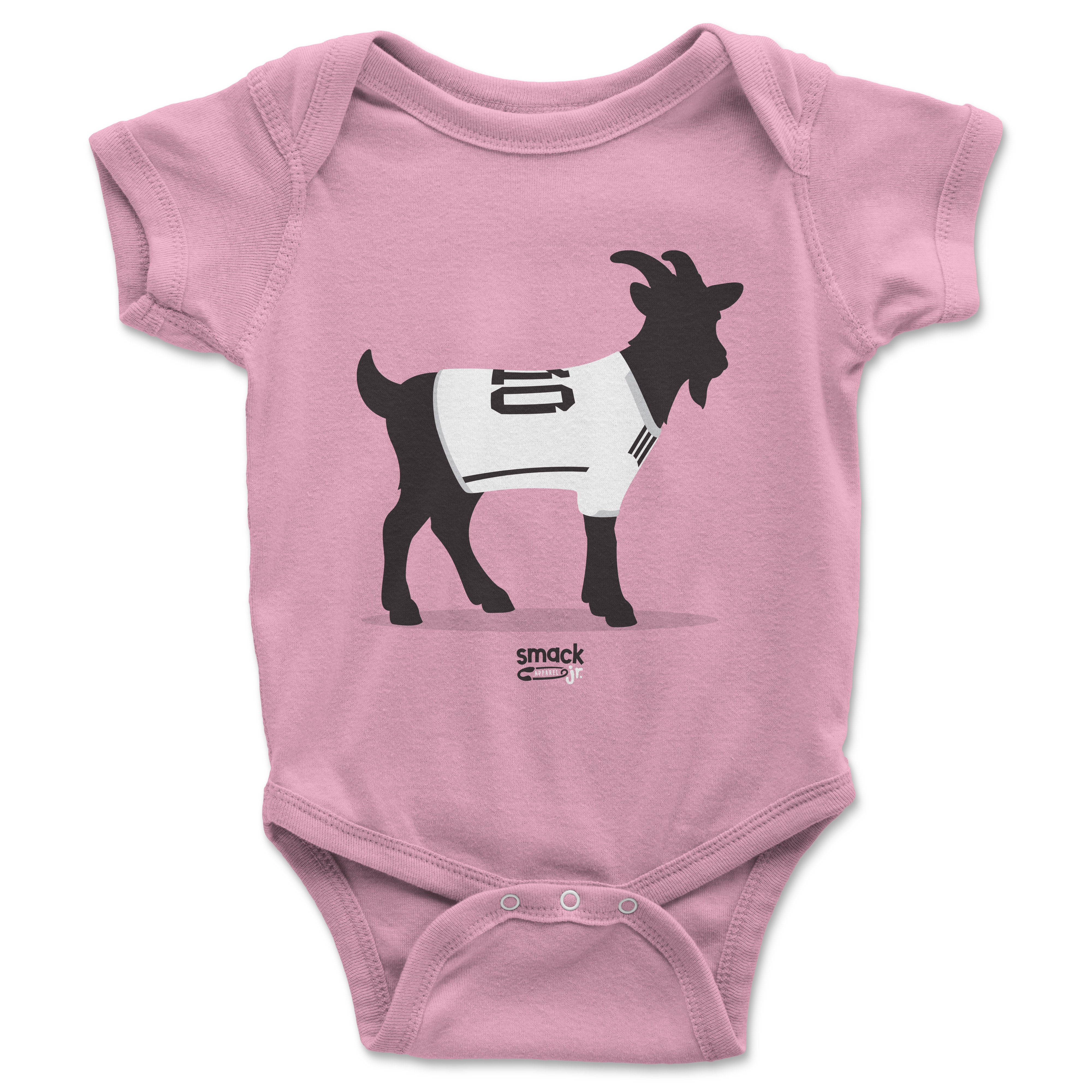 GOAT #10 Onesie for Soccer Fans - Pink