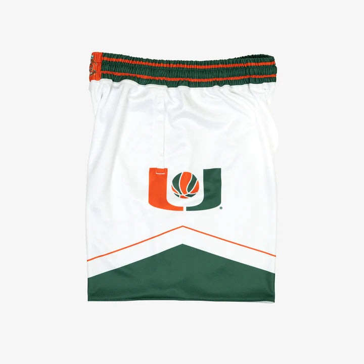 Miami Hurricanes 19nine 1997-98 Basketball Shorts - White