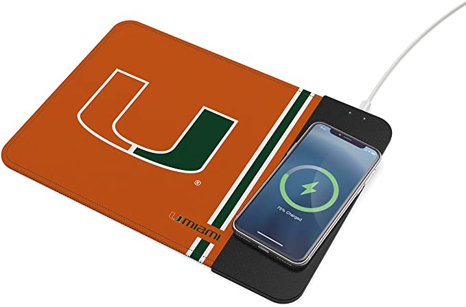 Miami Hurricanes Wireless Charging Mouse Pad