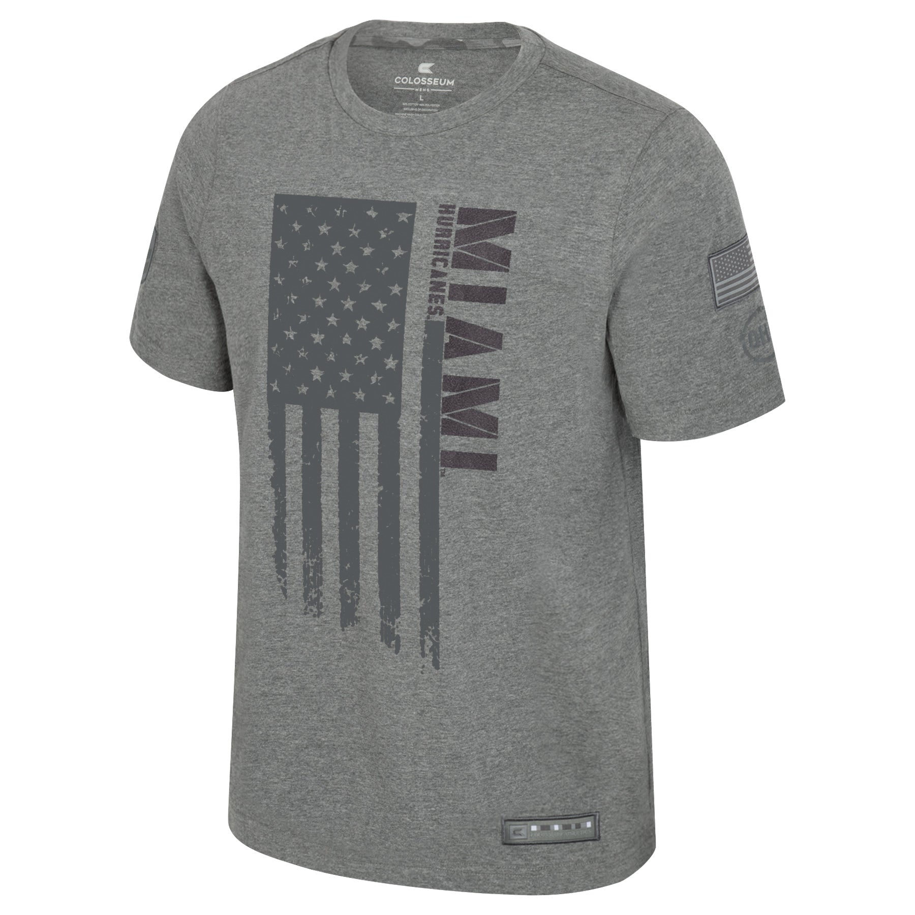 Miami Hurricanes Colosseum OHT Active Duty T-Shirt - Heather Grey