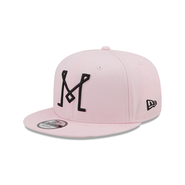 Inter Miami CF MLS New Era 9Fifty 'M' Adjustable Snapback Hat - Pink