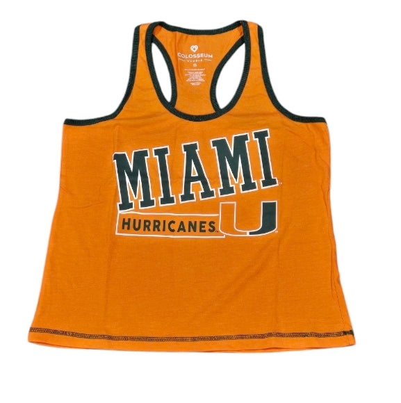 Miami Hurricanes Colosseum Women's Lovemore Racerback Tank - Orange