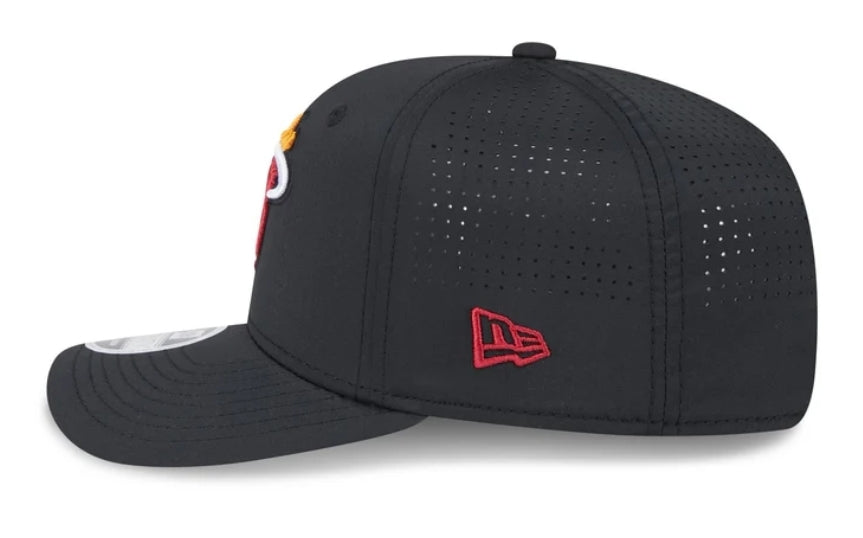 Miami Heat New Era 9Seventy Perforated Stretch-Snap Hat - Black