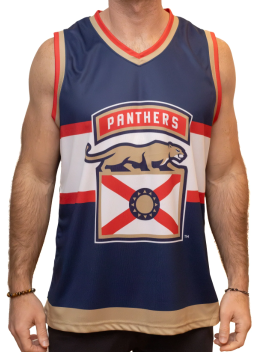 Florida Panthers Bench Clearers Mesh Jersey Hockey Tank - Navy Blue