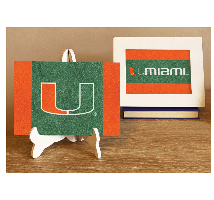 Miami Hurricanes Team Pride Sand Art Craft Kit