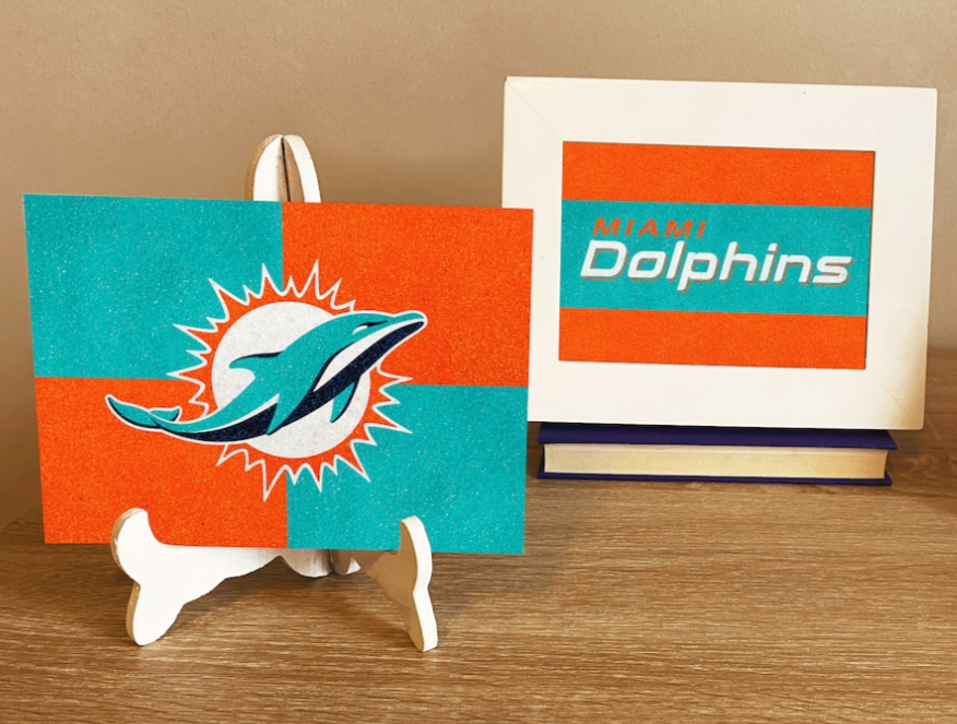 Miami Dolphins Team Pride Sand Art Craft Kit