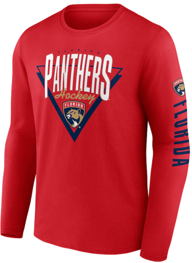 Florida Panthers Headline Long Sleeve T-Shirt - Red