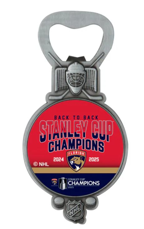 Florida Panthers 2025 Back to Back Champions Bottle Opener Magnet
