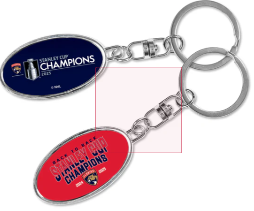 Florida Panthers 2025 Back to Back Champions Spinner Keychain