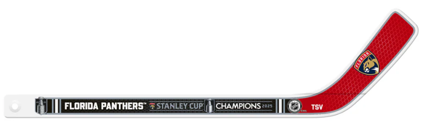 Florida Panthers 2025 Champions White Plastic Mini Stick - 18"